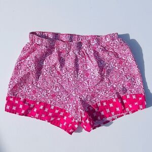 🔥4/$25 WONDER NATION PINK & WHITE PATTERN COTTON SHORTS, Size XL 14-16
